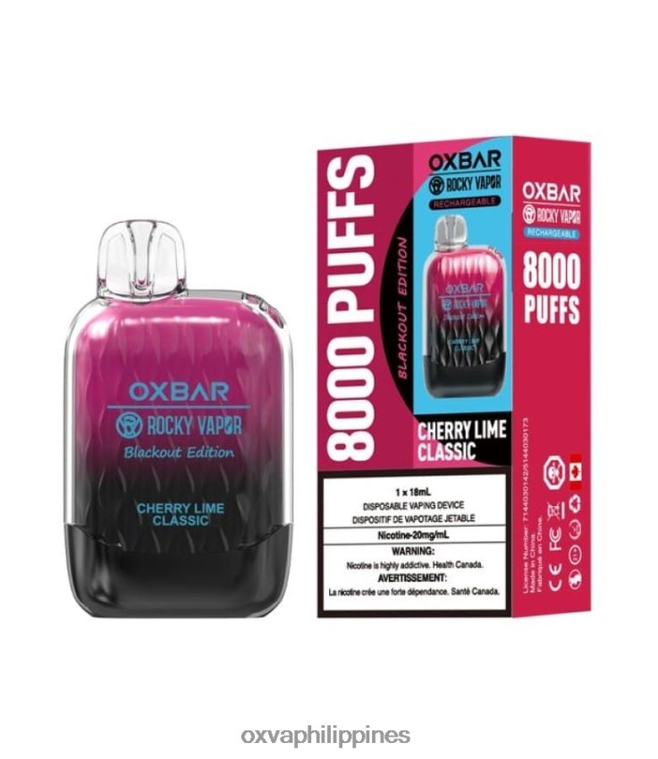 OXVA Philippines website - CHERRY LIME CLASSIC 84048D44 OXVA OXBAR G8000