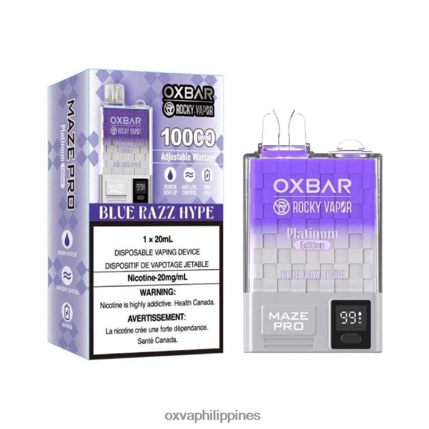OXVA Manila - BLUE RAZZ HYPE 84048D16 OXVA OXBAR MAZE PRO 10000