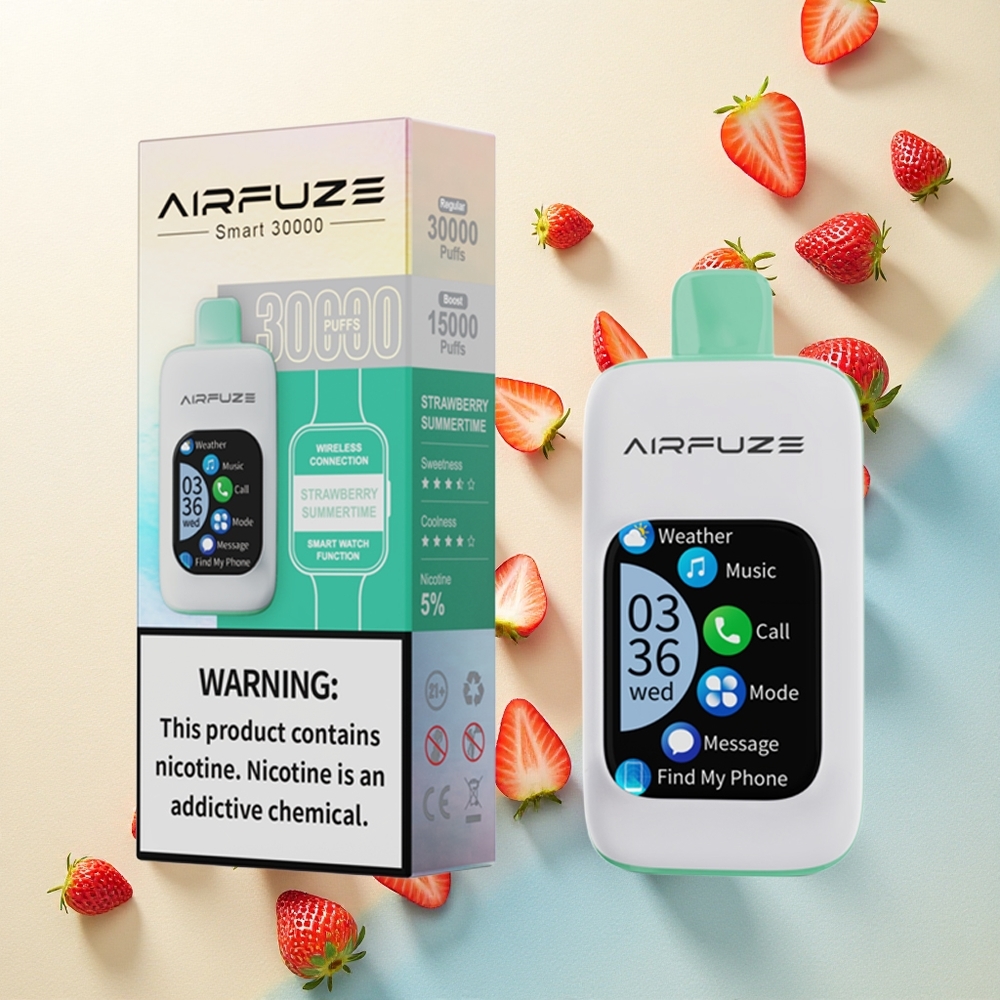 AirFuze Smart 30000 Strawberry Summertime 5% Nicotine TFT Touch Screen