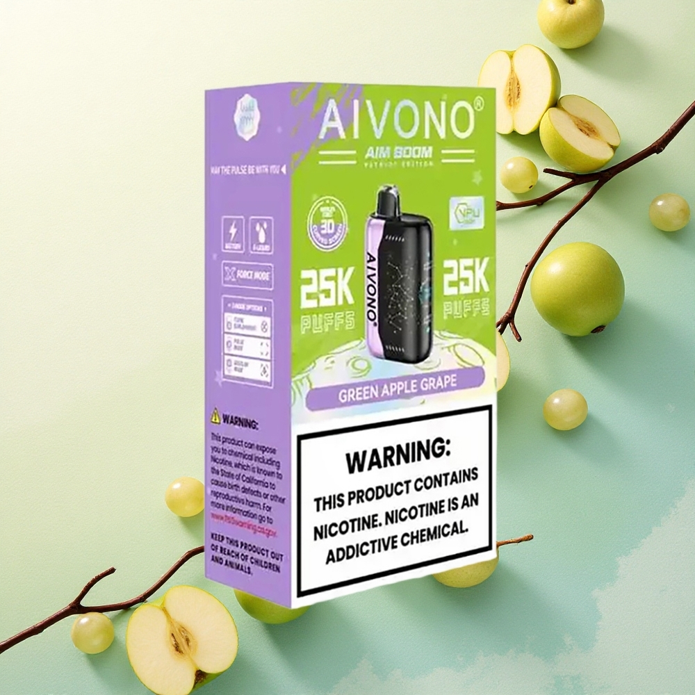 Aivono Aim Boom 25000 Green Apple Grape 650mAh 1.2ohm Mesh