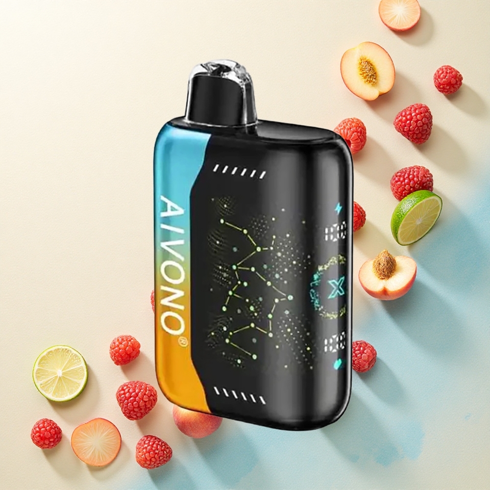 Aivono Aim Boom 25000 Raspberry Peach Lime Zero Nicotine 650mAh