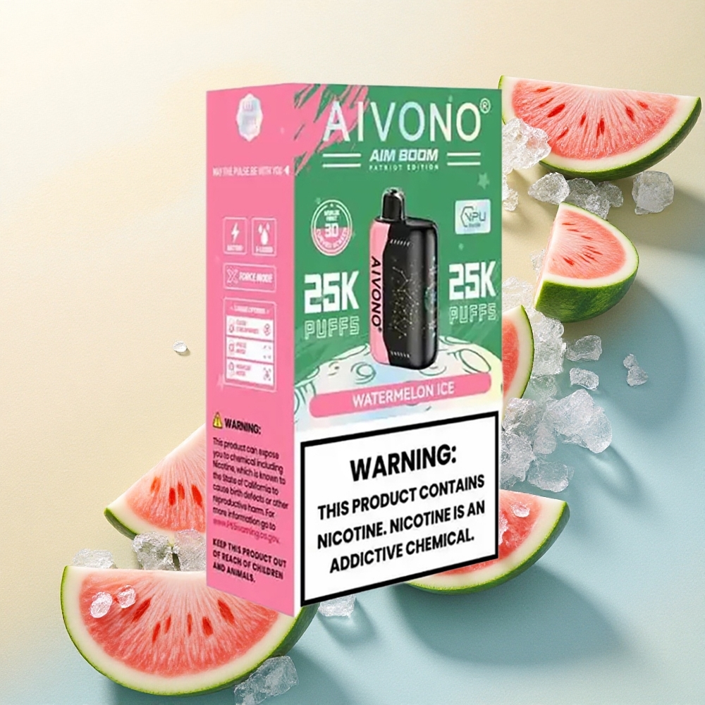 Aivono Aim Boom 25000 Watermelon Ice 650mAh Zero Nicotine 1.2ohm Mesh