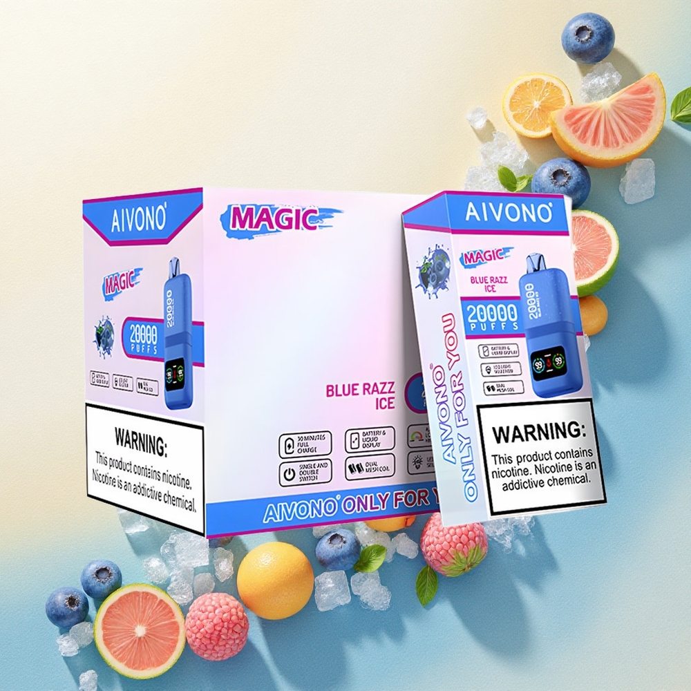 Aivono Aim Magic 20000 Blue Razz Ice 5% Nicotine Dual Mesh 600mAh
