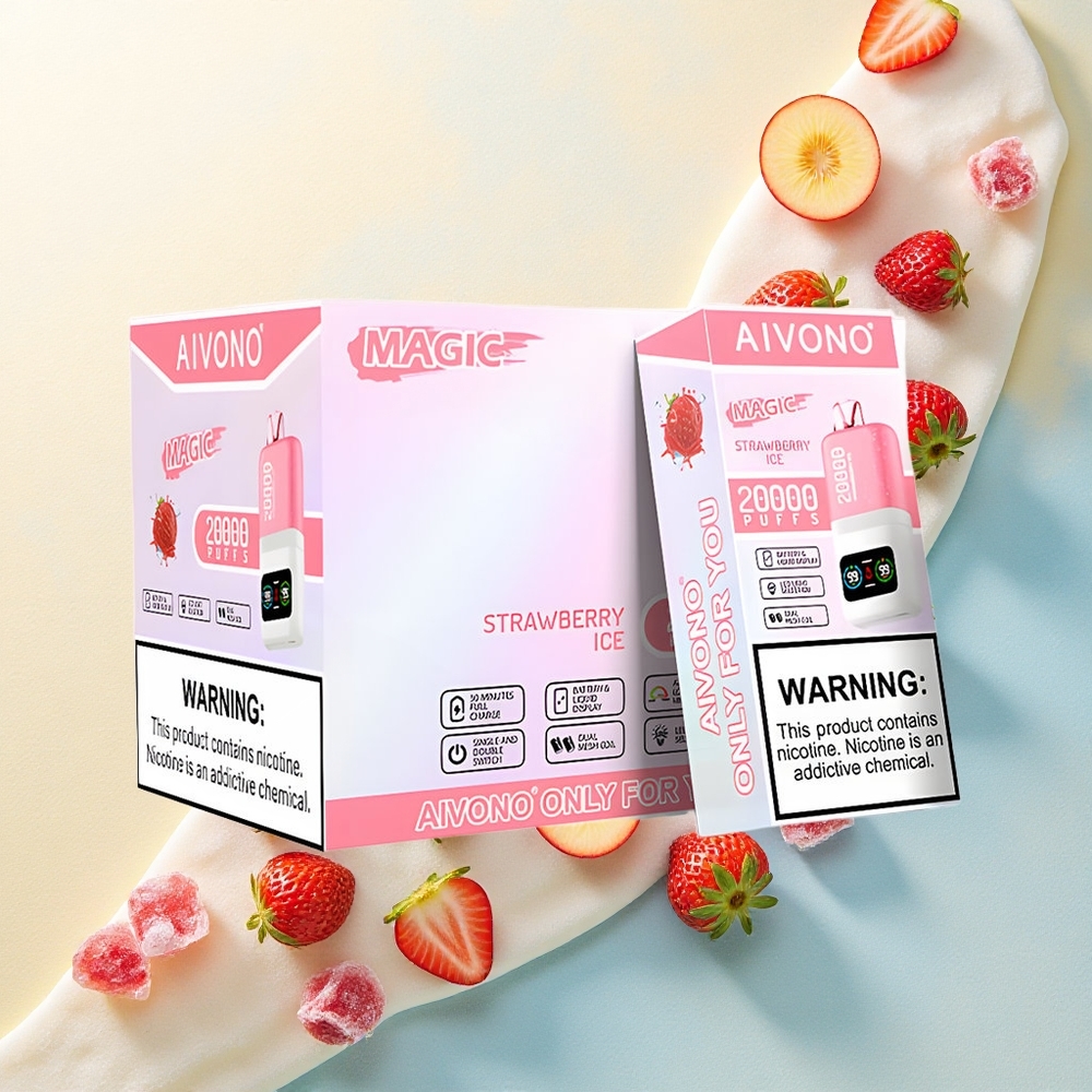 Aivono Aim Magic 20000 Strawberry Ice Dual Mesh 5% Nicotine 600mAh