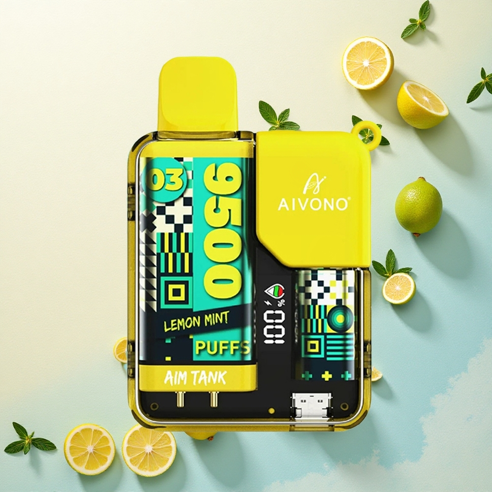 Aivono Aim Tank 9500 Lemon Mint 650mAh 18ml Nicotine