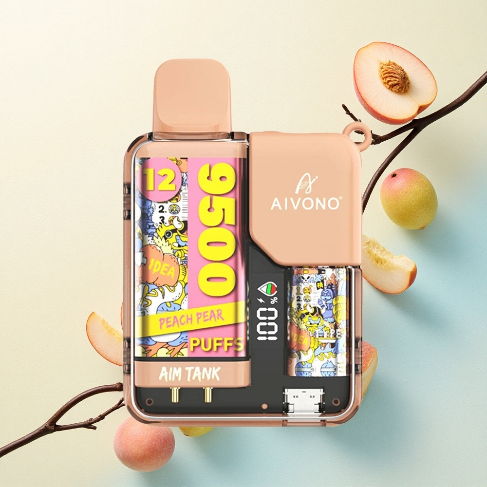 Aivono Aim Tank 9500 Peach Pear 18ml 650mAh 5% Nicotine