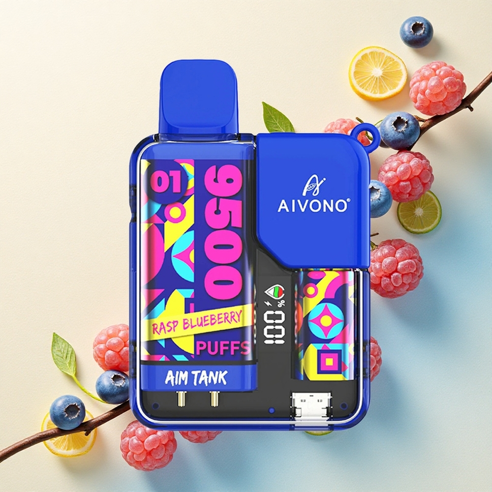Aivono Aim Tank 9500 Rasp Blueberry 650mAh 18ml Nicotine 5%